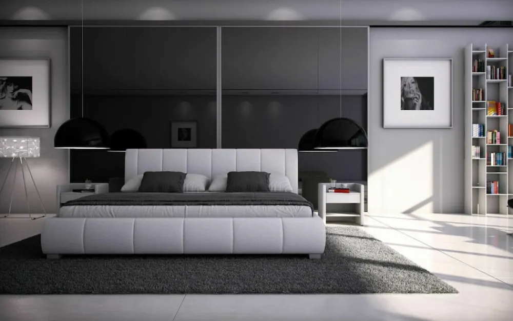 Sedex Bett Luna 140x200cm Kunstleder weiß Online