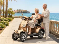 ECONELO Seniorenmobil P4000, Lithium-Akku, 25 km/h, 1000 Watt, Braun Hot