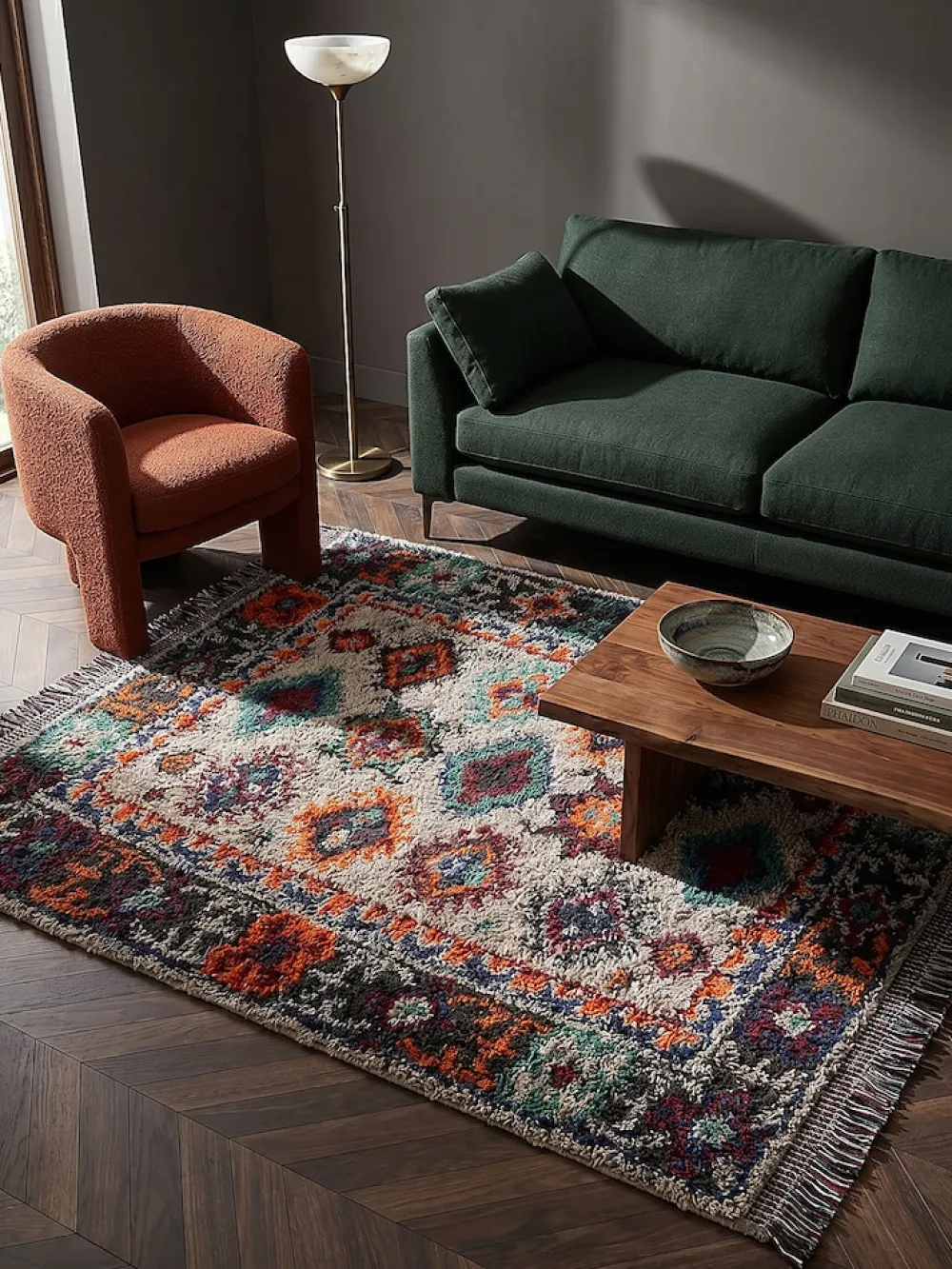 Shaggy-Teppich Erdtöne Bunt 133 x 190 cm - TAFRAUT | ^ KADIMA DESIGN Clearance