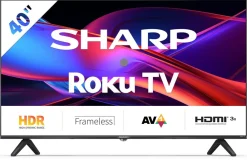 Sharp 40GD2225E – 40 Zoll Fernseher (101 cm) Full HD Roku TV– HDR10, Dreifach-Tuner DVB-T2/C/S2, 3x HDMI, USB, WLAN Sale