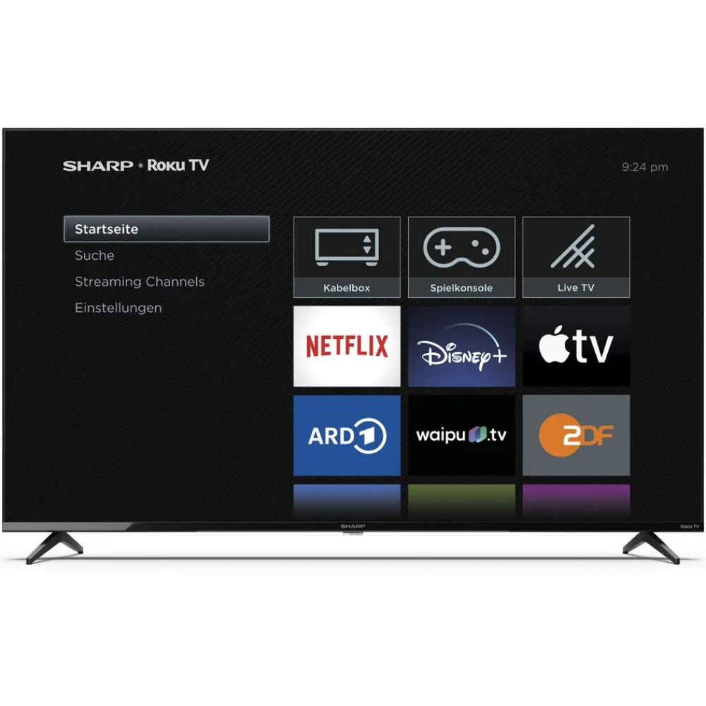 Sharp 43GJ4225E - 43 Zoll Fernseher (108 cm) 4K Ultra HD Roku TV - Streaming LED Smart TV (HDR10, HDMI, Receiver, WLAN) Outlet