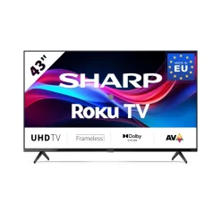 Sharp 43GJ4225E - 43 Zoll Fernseher (108 cm) 4K Ultra HD Roku TV - Streaming LED Smart TV (HDR10, HDMI, Receiver, WLAN) Outlet
