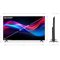 Sharp 50GJ4225E - 50 Zoll Fernseher (126 cm) 4K Ultra HD Roku TV - Streaming LED Smart TV (HDR10, HDMI, Receiver, WLAN) Hot