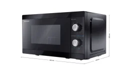 Mikrowelle YC-MG01E-B mit Grill 20L, 800W Mikrowellenleistung, 1000W Grill ^ Sharp Discount