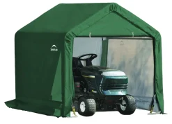 ShelterLogic Stahl Folien Zeltgarage Gerätehaus 3,24m² grün 180x180x180 cm ^ Shelter Logic
