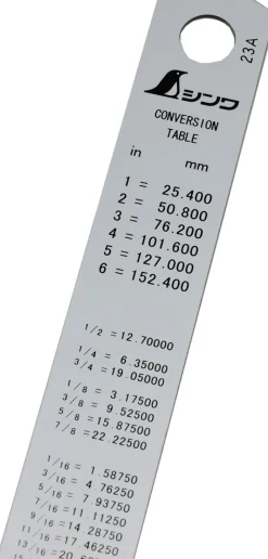 Famex Shinwa 76751 Edelstahllineal 15 cm – mit Anschlag Clearance