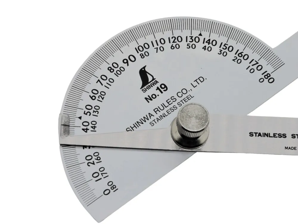 Shinwa 62490 Gradmesser No.19, Winkelmesser 90°, 10cm ^ Famex Hot