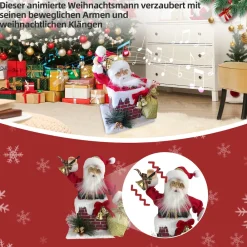 SHX Animierter Weihnachtsmann im Schornstein CD2404 New
