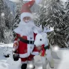 SHX Animierter Weihnachtsmann mit Rentier CD2410 Clearance