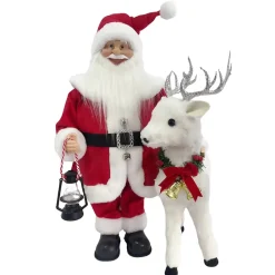 SHX Animierter Weihnachtsmann mit Rentier CD2410 Clearance