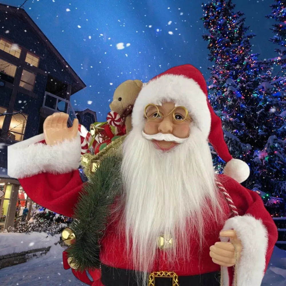 SHX Animierter Weihnachtsmann mit Sack CD2402 Discount
