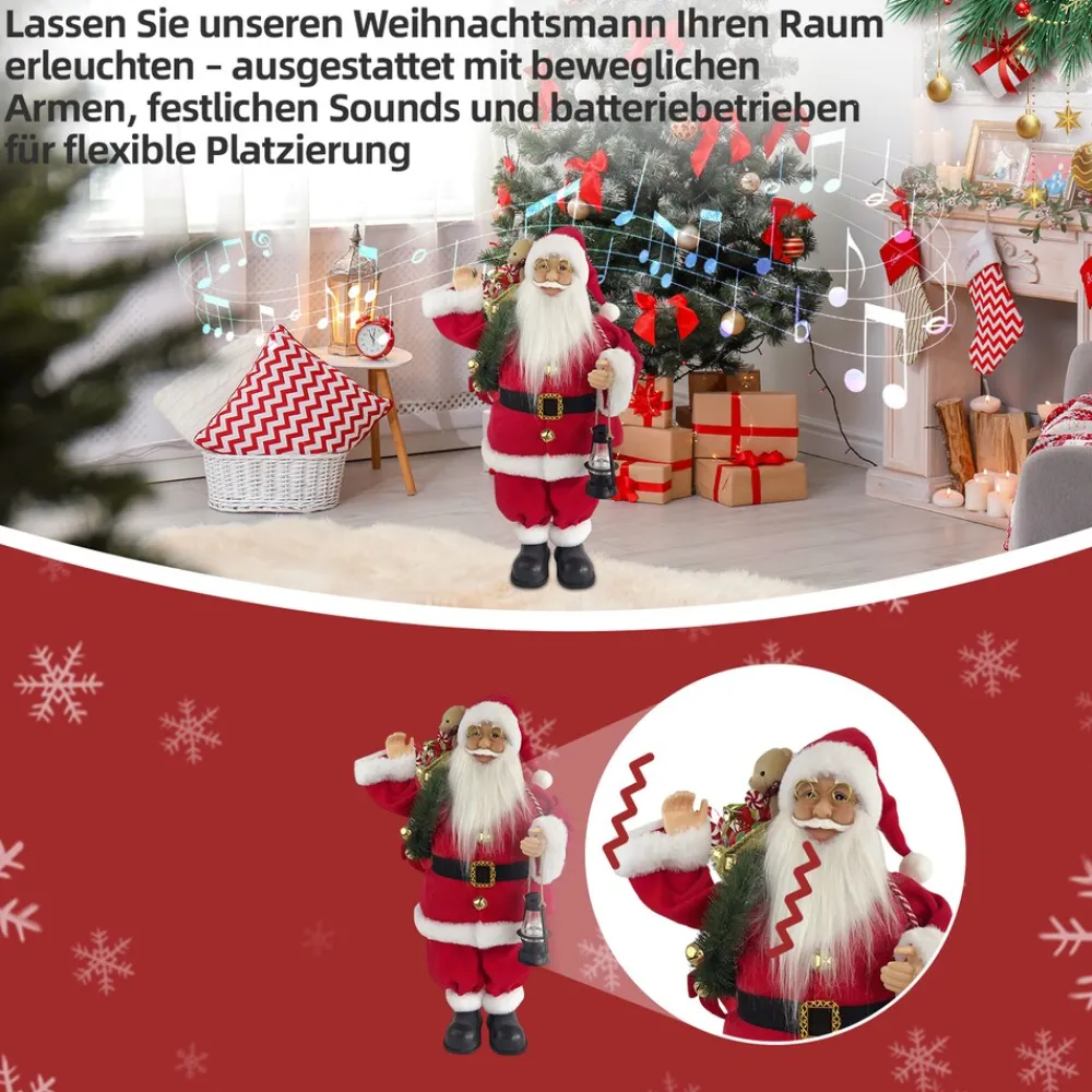 SHX Animierter Weihnachtsmann mit Sack CD2402 Discount