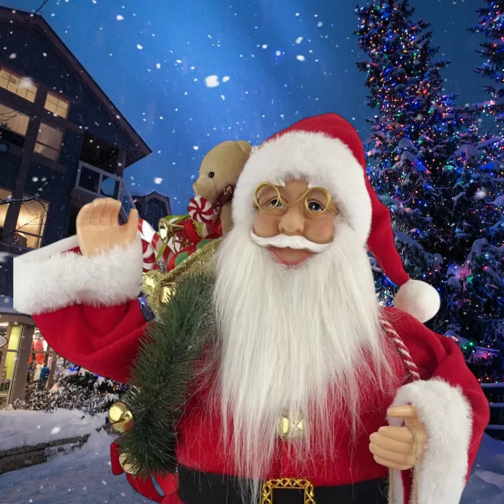 SHX Animierter Weihnachtsmann mit Sack CD2402 Discount