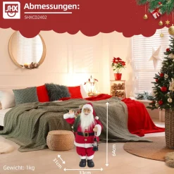 SHX Animierter Weihnachtsmann mit Sack CD2402 Discount