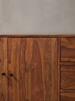 Sideboard – Massivholz, 145x75x40cm, Landhausstil, 3 Schubladen, 2 Türen ^ KADIMA DESIGN Online