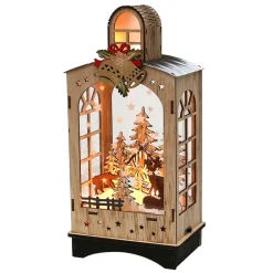 Holz Laterne Winterwald ^ Sigro Outlet