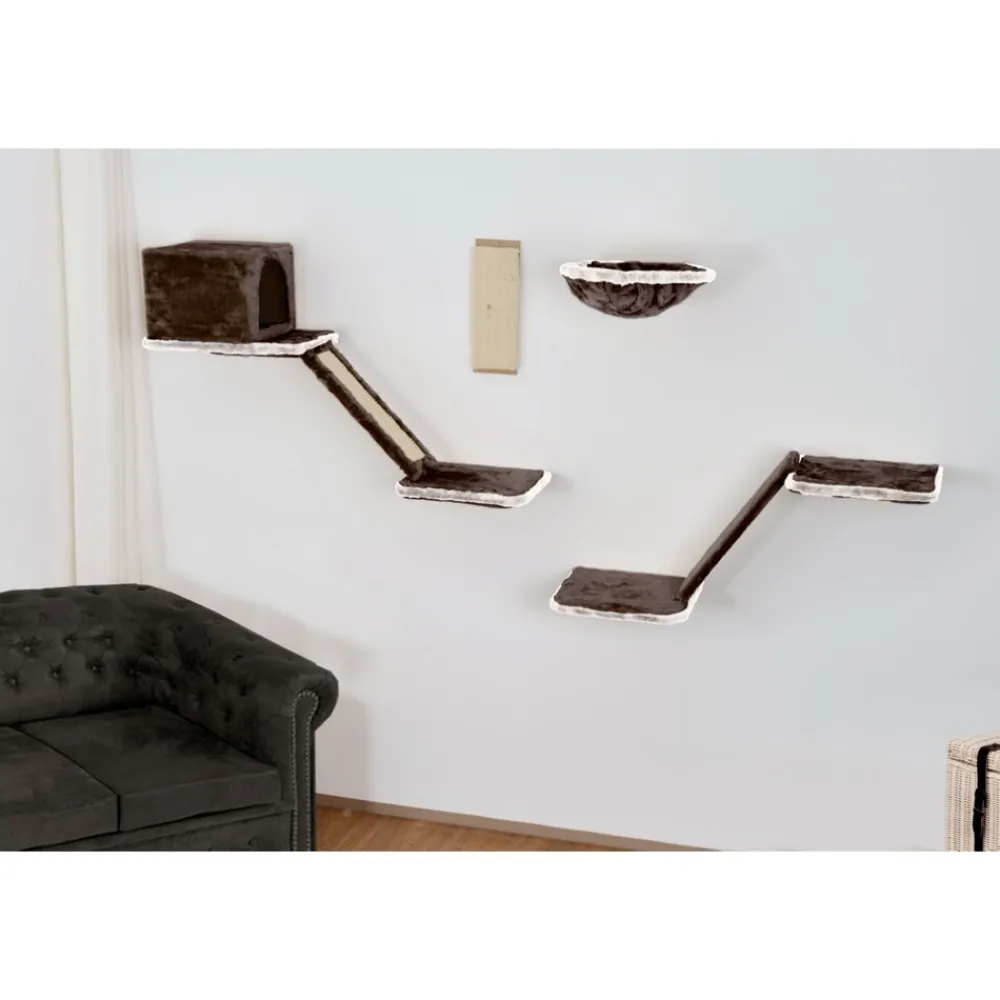 Katzen-Kletterwand 8-teilig grau ^ Silvio Design Online