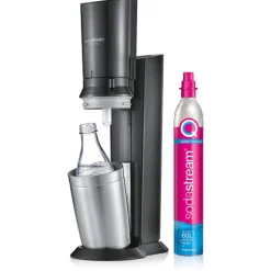 Crystal 3.0 Titan Wassersprudler mit QC CO2-Zylinder und 1x Glaskaraffe ^ Sodastream Best