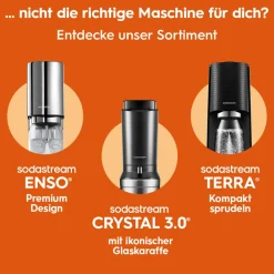 Sodastream Wassersprudler DUO mit 7UP Zero Sirup | inkl. 1x 1L Glasflasche, 1x 1L Kunststoffflasche + Quick-Connect CO2-Zylinder | Farbe: Titan Best