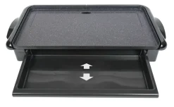 SOGO Elektrischer Tischgrill mit Stone-Finish-Beschichtung - 46x26CM - 2000W New