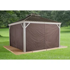Sojag Pavillon Messina 10x12 Taupe Vorhänge Online