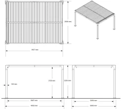 Sojag Pergola Hana 1013 Beige | 400,2x300,5x225,3cm Discount