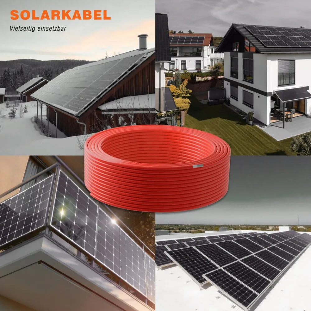 Solarkabel 4mm² rot 25m H1Z2Z2-K Solarleitung für Photovoltaik & Solaranlagen ^ Diverse Online