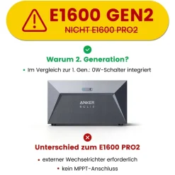 SolarMars ® 1000W Balkonkraftwerk mit Anker SOLIX Solarbank E1600 800W EZ1 Mikroinvert Komplettset - Ohne Halterung Best