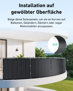 SolarMars ® 900W Balkonkraftwerk Topcon Flexible Solar Panel mit Speicher, Anker SOLIX Solarbank 3 E2700 Pro, 2,68kWh Clearance