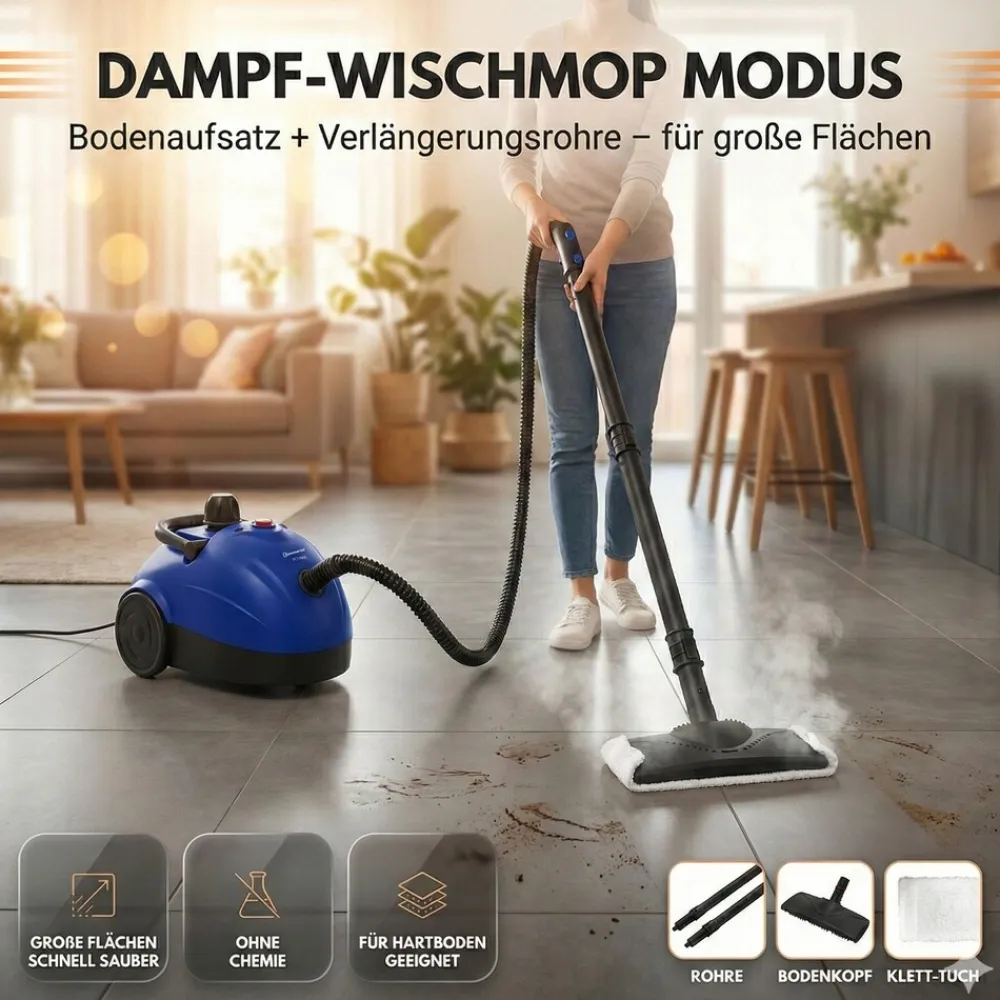 XXL SC1000 Dampfreiniger Handgerät 1500 W ^ Sommertal Best