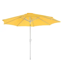 Sonnenschirm Asti, Gartenschirm, Ø 2,7m neigbar Polyester/Alu 5kg ~ gelb ^ MCW