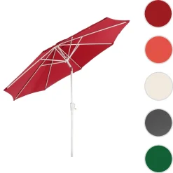 Sonnenschirm Asti, Gartenschirm, Ø 3m neigbar Polyester/Alu 5kg ~ rot ^ MCW Online