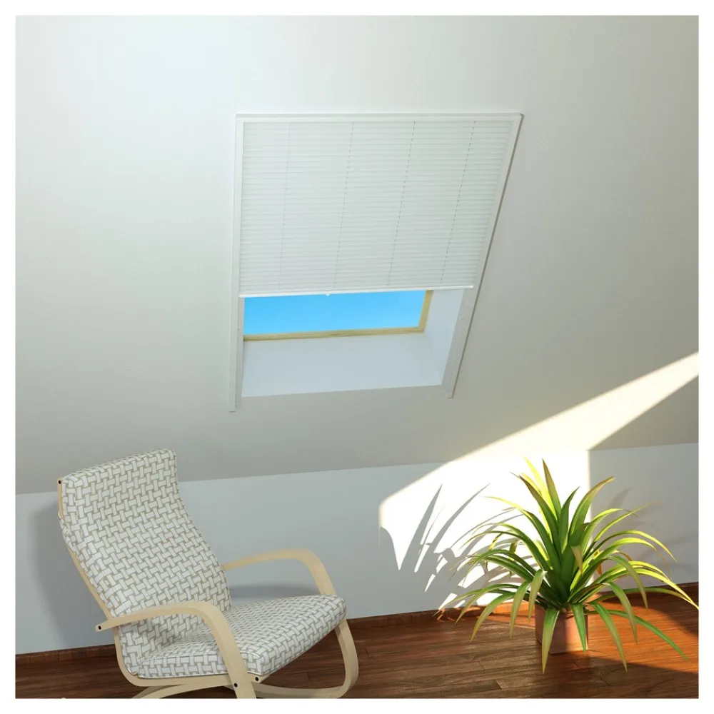 Sonnenschutz-Dachfenster-Plissee 110x160 cm in Weiß ^ hecht international Best
