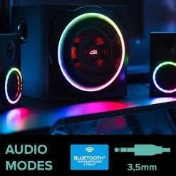 Speedlink GRAVITY CARBON RGB 2.1 Subwoofer System, black New