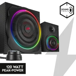 Speedlink GRAVITY CARBON RGB 2.1 Subwoofer System, black New