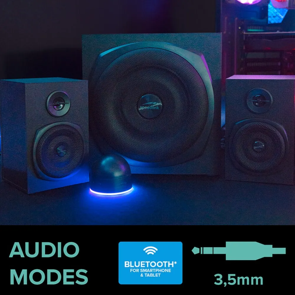 GRAVITY LT 2.1 Subwoofer System, black ^ Speedlink Discount