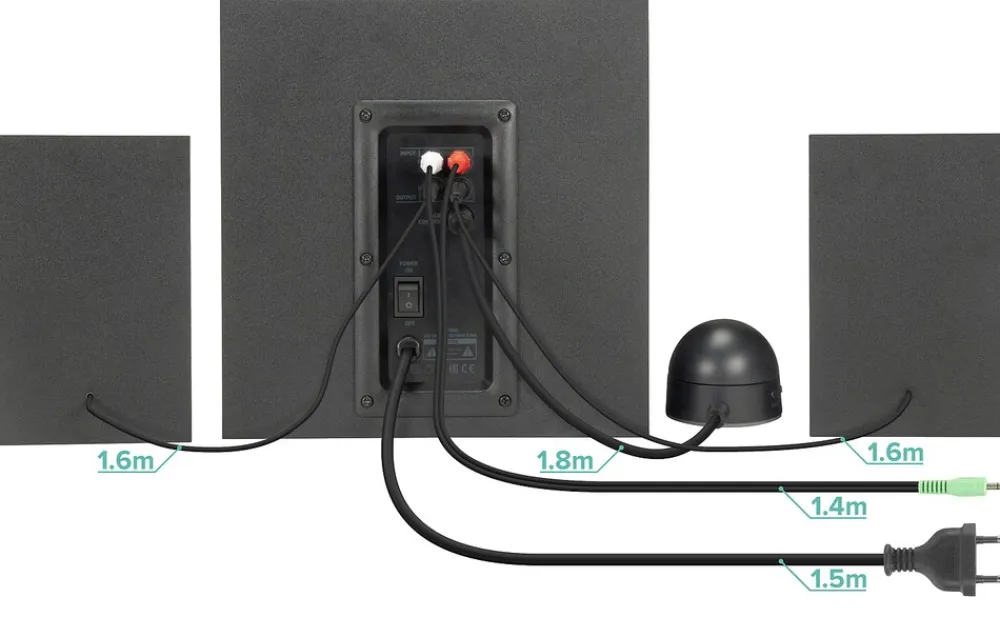 GRAVITY LT 2.1 Subwoofer System, black ^ Speedlink Discount