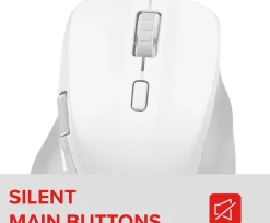 LIBERA Rechargeable Mouse - Wireless, Bluetooth, Silent, white ^ Speedlink Sale