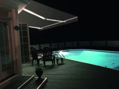Halbkassette SUN LED anthrazit 500x300 cm Khaki rechts ^ Spettmann Clearance