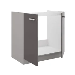Spülen Unterschrank 80 Hochglanz Grau Küchenzeile Küchenblock Küche Grey Bianca ^ Küchen-Preisbombe Clearance