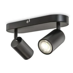 Spotleuchte, schwarz, 2xGU10/max. 5W exkl. ^ B.K.Licht New
