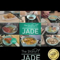 Starlyf ® 3er Pfannenset Jade - Beschichtung - mit Glasdeckel Jade Pan Set Online
