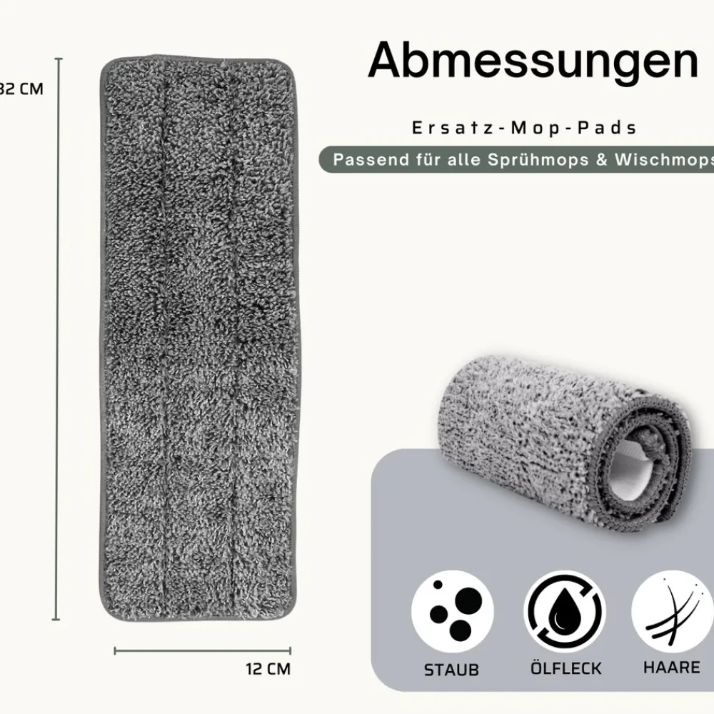 Starlyf ® Ersatzmatten - Autoclean Mop Pads Autoclean Mop grau Best