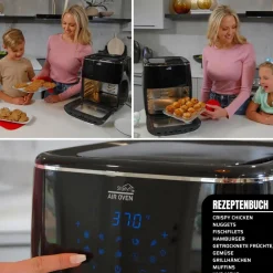 ® Heißluftfritteuse XL mit Drehspieß - Backofen & Fritteuse Air Oven 3in1 ^ Starlyf Outlet