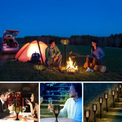® LED Solarleuchte, Solar Feuer Fackel für den Garten Flame ^ Starlyf Online