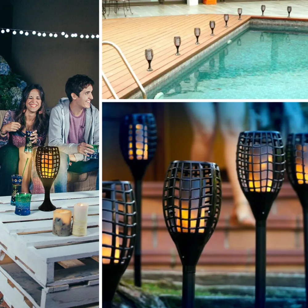 ® LED Solarleuchte, Solar Feuer Fackel für den Garten Flame ^ Starlyf Online