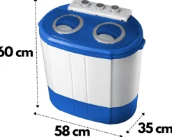 Mini-Waschmaschine Camping 3kg Schleuderfunktion 2 Kammern ^ Steinborg Sale