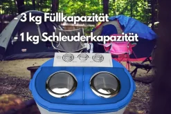 Mini-Waschmaschine Camping 3kg Schleuderfunktion 2 Kammern ^ Steinborg Sale