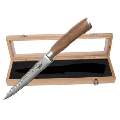 ® Hammerschlag Allzweckmesser 24 cm, aus Damaszenerstahl ^ stoneline Online