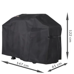 Abdeckhaube für Holzkohlegrill BBQ Grillwagen ^ Strattore Online